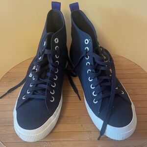 Superga Dark Blue High-Top Sneakers